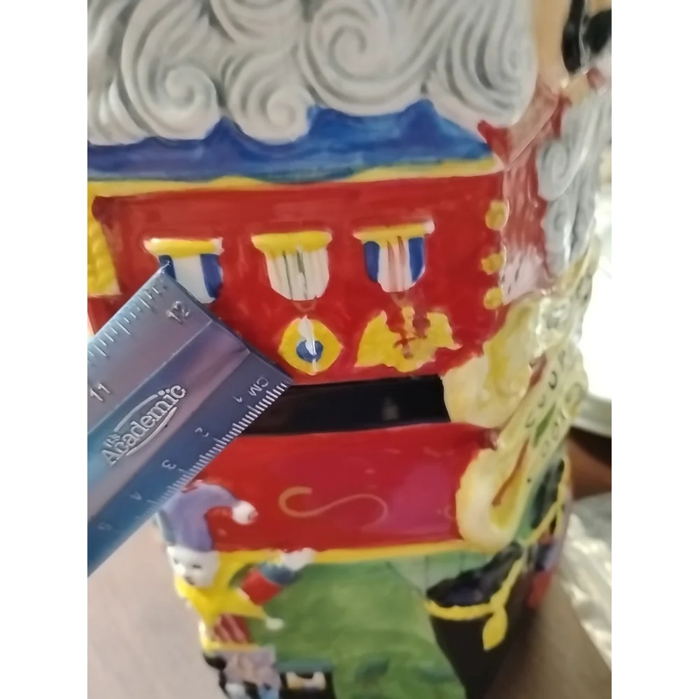 VTG 1980 Nutcracker Ballet Hexagon Vase Cookie Jar Ceramic Holiday Christmas